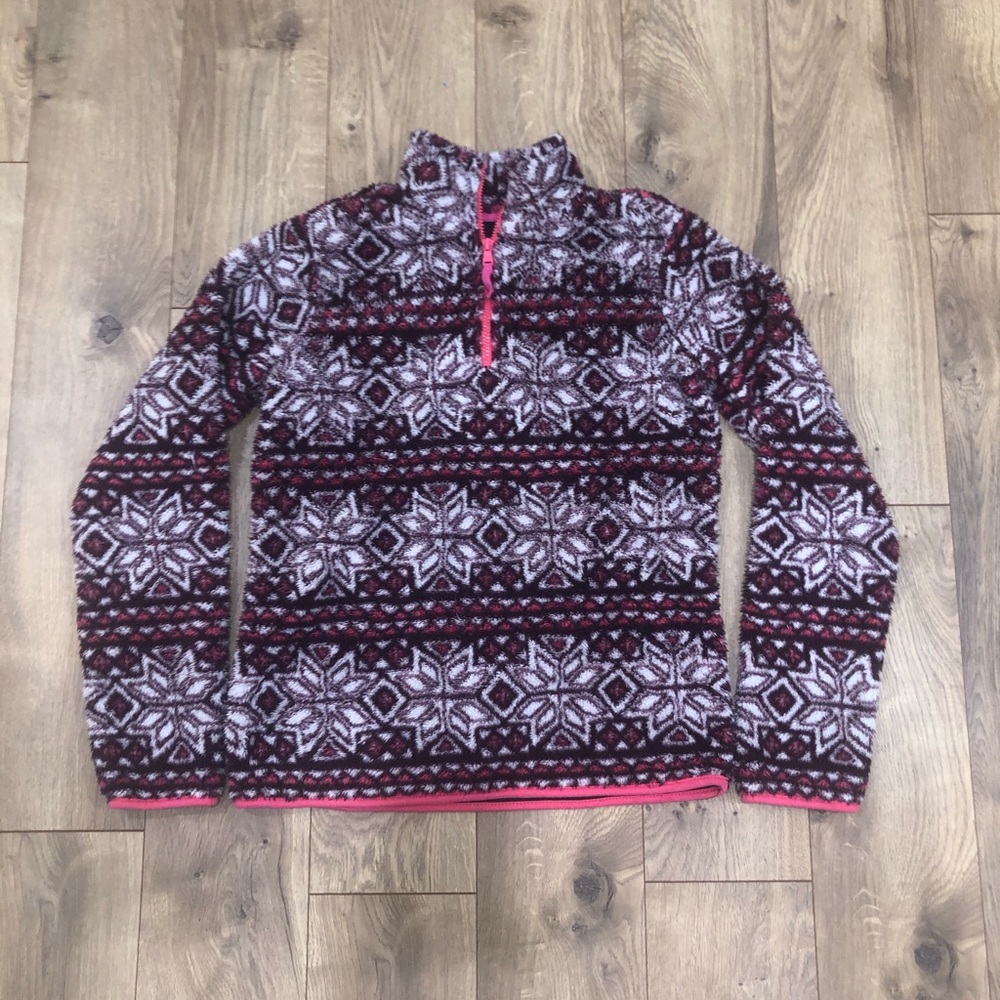 Pink Prince & Fox Fuzzy Quarter Zip